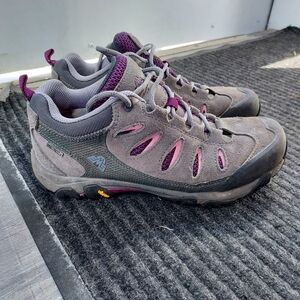 Gray and Purple Women's Hiking Shoes